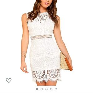 Verdusa white lace dress in XSMALL (NEVER WORN)